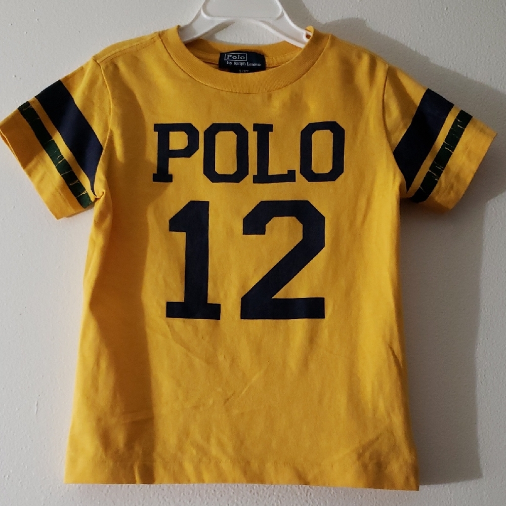 Polo by Ralph Lauren Tee Shirt Kids Size 3T Color: Yellow + Navy Blue&Green NWOT